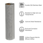 PATIKIL 40" L x 10" W Woven Wire Mesh, 50 Mesh 304 Stainless Steel Air Vent Filter Screen with Gloves for Window Security Vent Cover Filtration Animals Fence