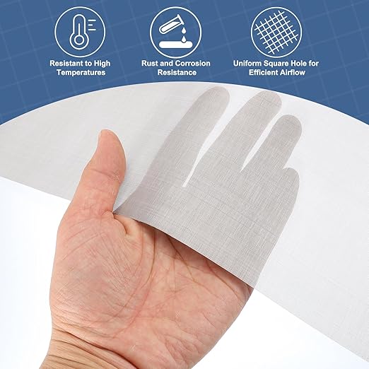 uxcell 300 Mesh 39" x 10" Woven Wire Mesh, 316 Stainless Steel Air Vent Filter Screen, Window Screen Mesh for DIY Projects Vents Cover Filtration Animals Fence