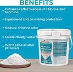Non-Chlorine Spa Shock for Hot Tub, Chlorine-Free Shock Oxidizer Treatment for Hot Tubs, Spas and Swimming Pools, Fast Acting, Quick Dissolving Oxidizing Shock for Crystal Clear Water- 5lbs*2