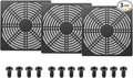 PATIKIL 150mm Fan Filter Grill, 3 Pcs Plastic Ventilation Dustproof Grill Cover Cooling Ventilator with Screws for Industry Workshop Computer Case Refrigerators Air Conditioning, Black