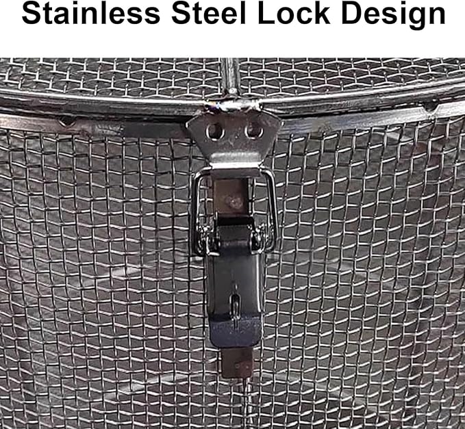 Stainless Steel Pump Filter Cover Water Pump Protective Cover Sump Pump Anti-Clogging Outdoor 1mm Mesh Pump Cover Barrier Durable And Strong For Septic Tanks Farm Irri(Size:25x40cm/9.8"x15.7",Color:A)