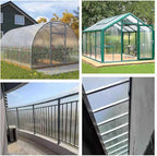 Glass Roof Pergola Polycarbonate Roofing Roll Polycarbonate Panels for Sunrooms, Open-Air Gardens, Greenhouses, Agricultural Use, Sheds(1.2x3m)