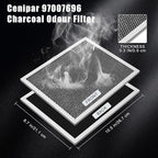Baquler Range Hood Filter Compatible with Broan Nutone 97007696 Range Hood Replacement Filter Stove Vent Aluminum Mesh Charcoal for Kitchen Air(12 Pcs)