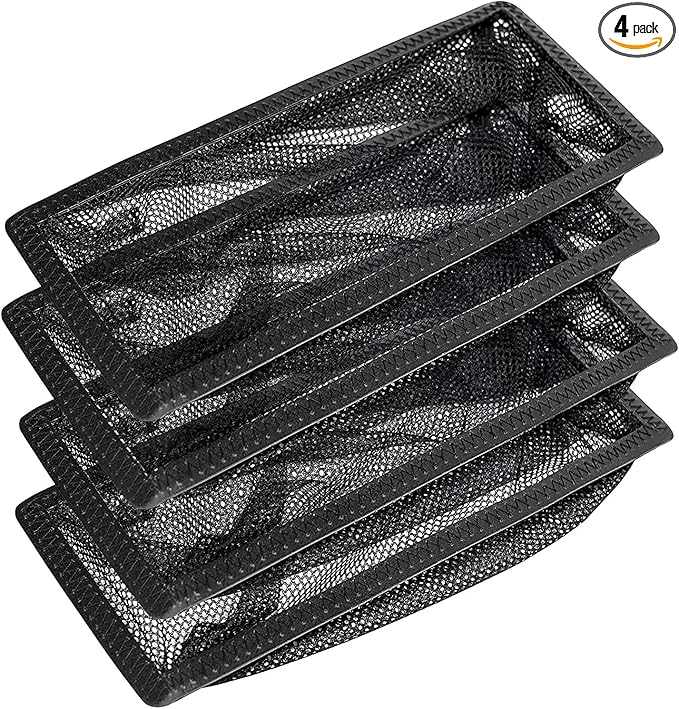 HAAK - Floor Vent Cover Trap, Durable Screen That Attaches Easily to Vent Covers for Home Floor, 4-Pack Air Vent Filters for Trapping Debris, Easy to Install and Remove, 4 x 12 inches Each