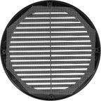 Vent Systems 8" Inch (Opening Dimensions) - Pack of 5 - Black Soffit Vent Cover - Plastic Round Air Vent Grille - Built-in Mesh Screen - HVAC Register Louver for Bathroom, Home, Kitchen
