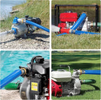 1.5" x 100 ft Backwash Hose for Swimming Pools, Heavy Duty PVC Lay Flat Water Discharge Hose,Durable Pool Drain Hose with Aluminum Pin Lug Fittings for Pump And Filters