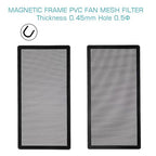 287mm 140mm x 2 PC Fan Dust Mesh Filter 11.3inch x 5.79inch PVC Computer PC Case Dust Proof Filter Cover Magnetic Black 2-Pack