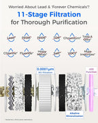 Waterdrop X12-Alkaline Mineral pH+ Tankless Reverse Osmosis System, NSF/ANSI 42&58&372 Certified, 1200 GPD RO Water Filter System, 11-Stage Filtration, 3:1 Pure to Drain, UnderSink, Black Faucet