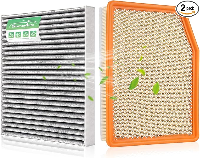 Engine & Cabin Air Filter for Silverado 1500 (2019-2026); Sierra 1500(2020-26); Suburban (2021-26); Tahoe (2021-26) Air filter for Car Replacement CF11966 84121217 Automotive Accessories