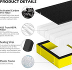4 Pack FLT4100 HEPA Replacement Filter Size E Compatible With Guardian Technologies model AC4100 AC4100CA AC4150BLCA AC4150PCA AC4150P AC4175W Purifier, Part # FLT4100 / FLT11CB4 / Filter E