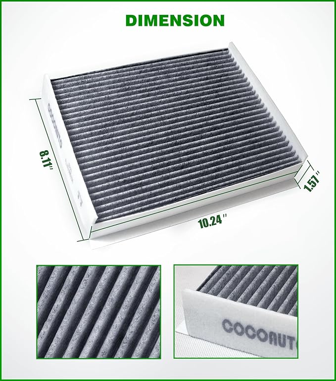 Cabin Air Filter for 2015-2025 Ford F150, 2017-2025 F250 F350 F450 F550 Super Duty, 2018-2024 Expedition Lincoln Navigator, FL3Z19N619A FP79 FP92(Set of 2)
