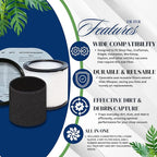 Vacuum Canister Filter Set for Wet/Dry Shop Vacuums – Includes Canister Filter, Foam Sleeve, 3 Dry Filter Discs, and Mounting Band Compatible with Shop-Vac, Craftsman, Ridgid, and More