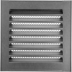 Repa Market 8" x 8" Inch (Inner Dimensions) Galvanized Steel Soffit Vent Cover - Louvered Square Gable Vent with Mesh Screen - Intake/Exhaust Ventilation Grill - HVAC Ducting Return Air Vent Cover
