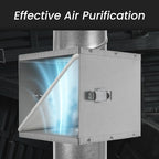 Repa Market 6" Duct Air Filter Box – Galvanized Steel Inline Dryer Filter Housing for Round Duct - EPDM Rubber Gaskets – Easily Serviceable Lint Trap – Intake Ventilation, Home Improvement