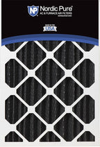 Nordic Pure 16x25x4 (Actual Size: 15 1/2 x 24 1/2 x 3 5/8) Pure Carbon Pleated Odor Reduction Merv 8 Furnace Filters 6 Pack