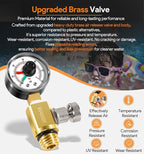 RV40600 98209800 Brass Air Relief Valve with Pressure Gauge, Air Release Valve Replacement Parts For All FNS, FNS Plus, Clean and Clear, Quad DE, Predator, 4000 Series, EasyClean, Warrior Pool Filter