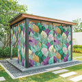 Leaves Outdoor Curtains for Patio Gorgeous Leaf Abstract Spring Waterproof Outside Curtains with Grommet Top Weatherproof Curtain for Cabana Pergola Gazebo, 1 Panel, 54" W x 95" L