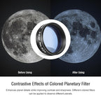 Astromania Telescope Filter 1.25 Inch - #82A Light Blue, Planetary Filter for Astronomy Telescope & Eyepiece, Telescope Color Filter for Enhancing Contrast in Lunar Planetary Observation