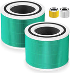 Core 300 Toxin Absorber Replacement Filter for LEVOIT Core 300/ Core 300S/ Core 300-P/Core 300S-P/Core P350 Air Purifi-ers, 3-IN-1 HEPA Filter, Compared to Part# Core 300-RF, Green (2 Pack)