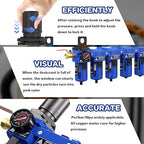 1/2'' NPT 5 Stage Air Drying System,5 &0.5 &0.01 Micron Filter Cartridge,Double Desiccant Dryers & Air Regulator,Metal Bowl, Semi-Auto Drain,Industrial Grade-Blue