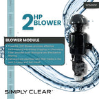 HALF OFF PONDS Simply Clear Koi Pond Filter System with 2HP Blower – Filters Ponds Up to 5,000 Gallons – Bio Comb Media, 6-Way Valve, Pressure Gauge- Mechanical & Biological Filtration