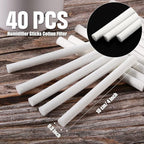 40 Pieces Humidifier Filter Cotton Refill Travel Mini Humidifier Filters Sticks Car Filters Replacement Parts for Portable Personal USB Powered Smart H20 in Office Bedroom(4 Inch)