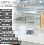 Epic Water Filters Pure REPLACEMENT Compatible with Epic Pure Water Pitcher/Removes Fluoride, Lead, Forever Chemicals, Heavy Metals, Industrial Pollutants/Filters 100 Gallons (1, Pure XP)