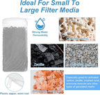 6 Packs Fine Mesh Bag Aquarium Mesh Bag Aquarium Filter Media Bags with Plastic Zipper, 8" x 3" Filter Bags for Fish Tank Pond Fine Resins Activated Carbon