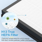 2 Pack HAP603 Replacement Filter Compatible with ECOSELF HAP603 / HAP603WF Air Purifier, Air Purifiers Replacement Filter for Home Large Room, # RFHAP603, White