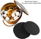 Resinta 6 Compost Bin Filters - Activated Carbon Compost Bin Replacement Filters (6.25 Inches)