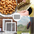 Stainless Steel Woven Wire Mesh, 304 Stainless Steel Insect Screen Mesh, 20 Mesh 120 Mesh Air Vent Mesh Metal Woven Wire Mesh for Vent, Filter, Window & Garden