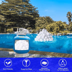 4.6 lbs Pool Filter Balls for Sand Filter, Eco-Friendly Reusable Pool Fiber Filter Balls Replace Pool Filter Sand, Pool Filter Media Balls for Swimming Pool (Equals 150 lbs Pool Filter Sand)