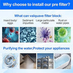 Whole House Spin Down Sediment Water Filter, 40 Micron, Reusable and Flushable Prefilter, 1" MNPT + 3/4" FNPT + 3/4" MNPT for City/Well Water, Lead-Free Brass, BPA-Free