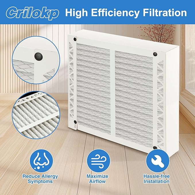 2 Pack 213 Replacement Filter Compatible with AprilAire Whole House Air Purifiers Model 1210, 1620, 2210, 2216, 3210, 4200, Size:20x25x4(20.2" x 25.4" x 3.77") MERV 13 Pleated HVAC AC Furnace Filter