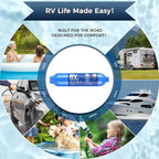 SheeChung RV Water Filter, NSF Certified, 3 PACK Inline Hose Water Filter with Brass 90 Degree Hose Elbow and Flexible Hose Protector, for RV, Boat, Camping – Reduces Odors, Bad Taste, Chlorine, Rust