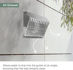 Vent Systems 6" Inch Exhaust Vent Cover with Rubber Gasket - Stainless Steel - Robust Weatherproof Outdoor Air Exhaust Box - Duct or Surface Mounting - Rain and Snow Protection