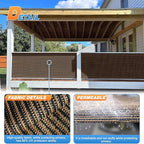 TANG Sun Shade Fabric Roll 8'x10' Shade Cloth for Garden Brown HDPE Mesh Shading Pergola Cover Replacement Canopy, 95% Blockage Sunshades for Outdoor Patio Backyard Plant
