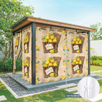 Lemon Outdoor Curtains for Patio Lemons in Baskets Summer Tropical Plant Brown Waterproof Outside Curtains with Grommet Top Weatherproof Curtain for Cabana Pergola Gazebo, 2 Pack, 54" W x 95" L
