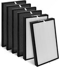 6-Pack AD5000 Replacement Filter Compatible with Air Doctor 5000 Air Purifier， Includes 2 Efficient Main Filter and 4 Activated Carbon Filters (Not Compatible with 5500 Series)