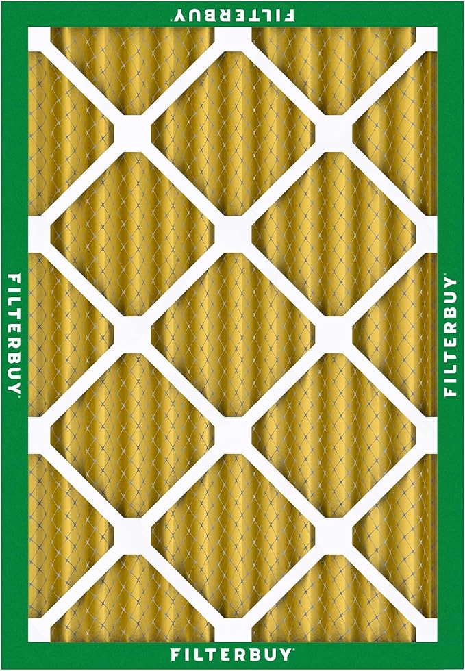 Filterbuy 18x25x2 Air Filter MERV 11 Superior Pet & Allergy Defense (2-Pack), Electrostatic Pleated HVAC AC Furnace Filters Replacement, Made in USA (Actual Size: 17.50 x 24.50 x 1.75)