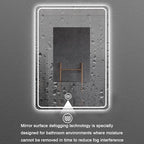 Bathroom Mirror with LED Lights，Bathroom Led Mirror ，Backlit Bathroom Mirror ，Smart Modern Bathroom Vanity Mirror，with Touch Sensor/Demister pad，Adjustable Lights(A,W70*H90cm/W27.6*H35.4IN)