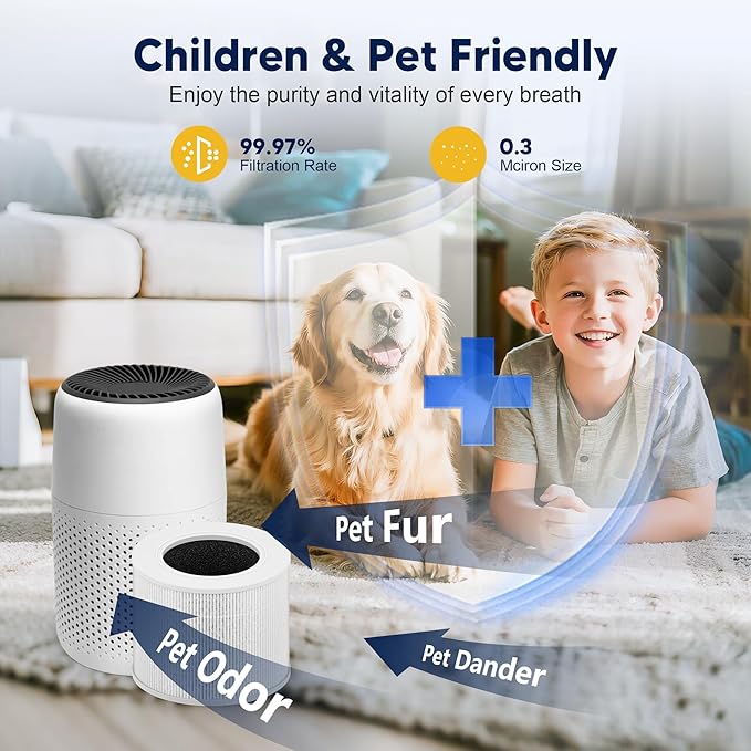 Core Mini Replacement Filter for LEVOIT Core Mini-P Air Purifier, 3-in-1 High-Efficiency H13 True HEPA Activated Carbon Filter, Replace Part # Core Mini-RF, 3 Filter & 10 Fragrance Sponge