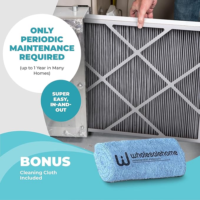 Lennox Healthy Climate Lennox X6675 20x25x5 Air Filter, Healthy Climate Carbon Clean Merv 16 Home Furnace Filter for HVAC system 3 Pack with Wholesalehome Cleaning Cloth