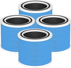 Core 200S Smoke Remover Replacement Filter Compatible with LEVOIT Core 200S and Core 200S-P Smart WiFi Air Purifier, 3-in-1 H13 True HEPA Activated Carbon Filter, Core 200S-RF-SR, Blue, 4 Pack