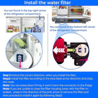 Waterdrop EDR1RXD1 Replacement for Everydrop® Filter 1, W10295370A, EDR1RXD1B, P8RFWB2L, P4RFWB, Kenmore® 46-9081, 46-9930, WD-F38 Refrigerator Water Filter, 6 Pack