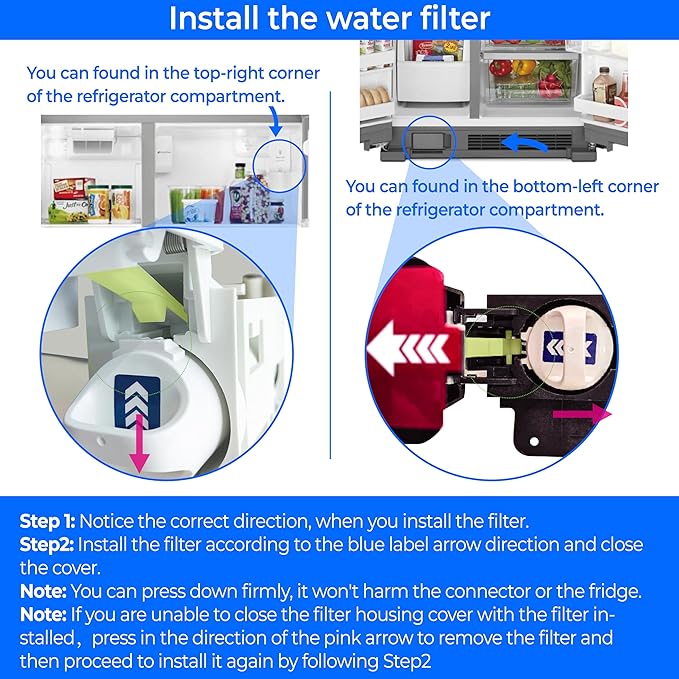 Waterdrop EDR1RXD1 Replacement for Everydrop® Filter 1, W10295370A, EDR1RXD1B, P8RFWB2L, P4RFWB, Kenmore® 46-9081, 46-9930, WD-F38 Refrigerator Water Filter, 6 Pack