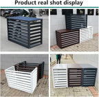 Aluminum Outdoor Condenser Protective Cover, freestanding Enclosure to Cover Garbage Or Ac Units, beautiful and durable appearance, suitable for gardens, balconies, walls, courtyards ( Color : FOUR-BR