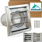 (6 Inch) Wall Vent Cover with Metal Mesh Screen,Exterior Hood Vent for House,Extended air Pipe.