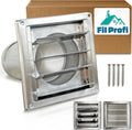 (5 Inch) Wall Vent Cover with Metal Mesh Screen,Exterior Hood Vent for House,Extended air Pipe.