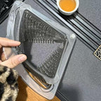 Corner Sink Drain Basket - Magnetic Food Waste Draining Catcher for Rinsing | High-Grade Mesh with Powerful Suction, Triangular Scrap Trap, Basin Cleanup Tools for Washing, Straining, Sorting and Peel